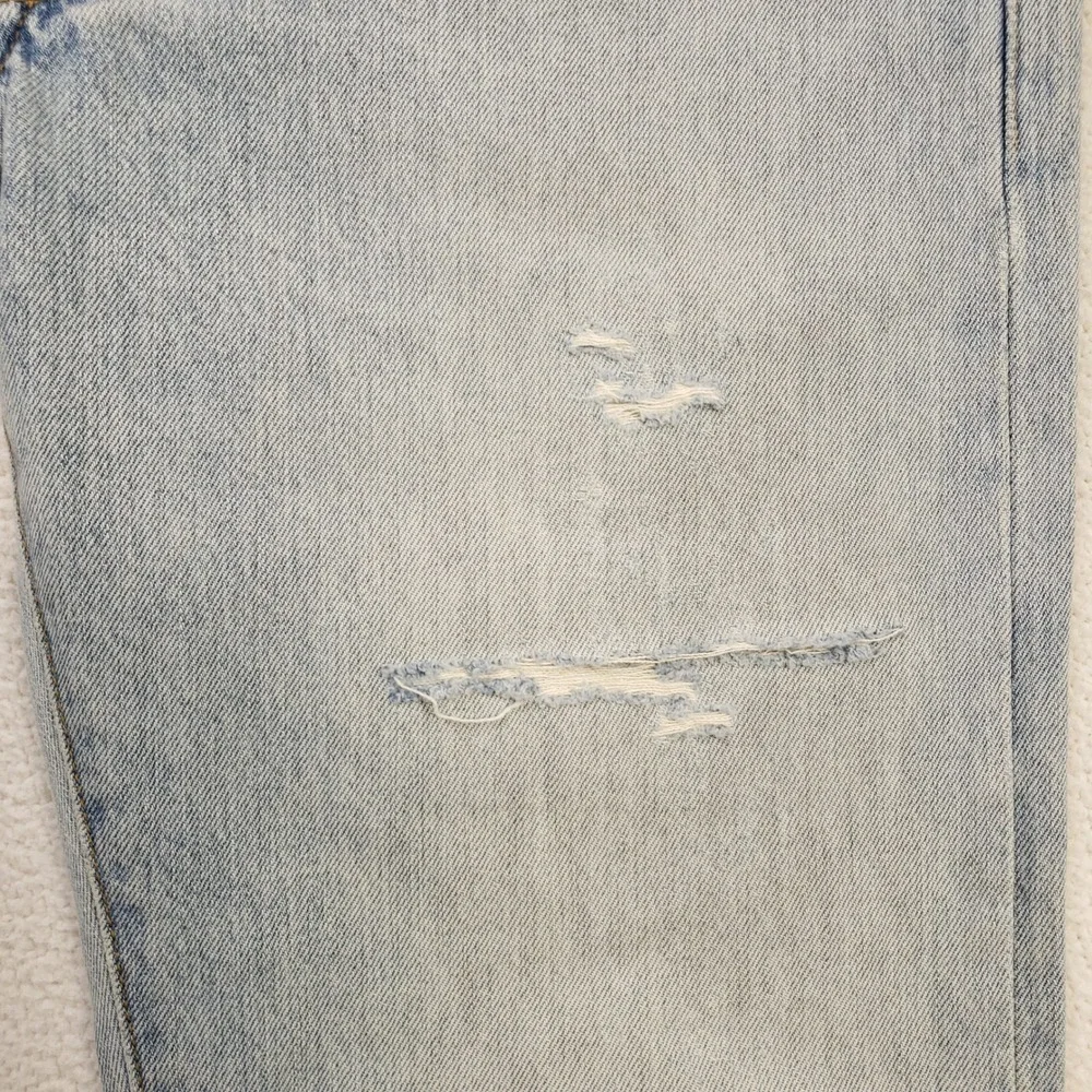 Y2K Levi's 501 Jeans Mens 34x30 Light Blue Distressed Button Fly Denim 2003